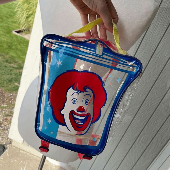 Vintage Ronald McDonald Soda Cup Backpack Mint 80s McDonald’s Promo Collectible - Picture 5 of 10